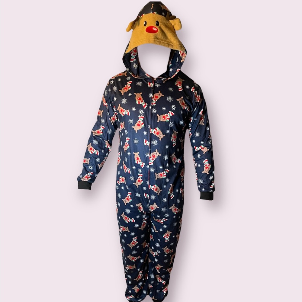 Cute Reindeer Christmas Pajama Onesie NWOT